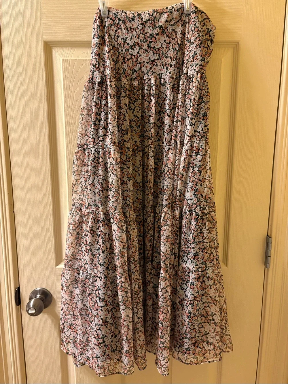 Ralph Lauren Floral Tiered Maxi Skirt - Pink Floral